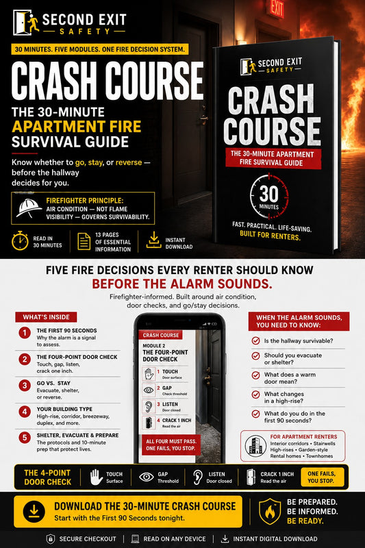 Second Exit Crash Course — 30-Minute Apartment Fire Survival Guide